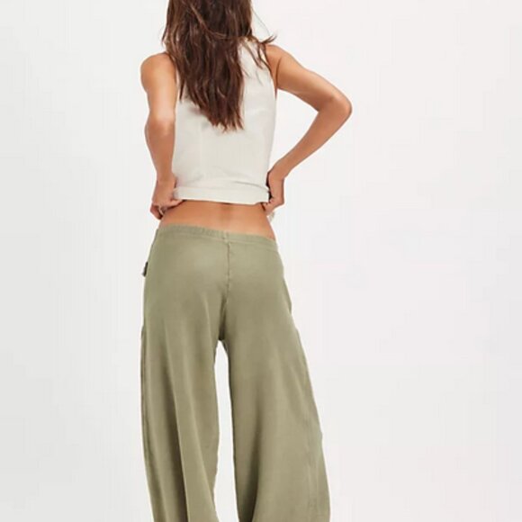 Free People FP One Arden Knit Pants Trousers Pockets Pull On M - Picture 2 of 3